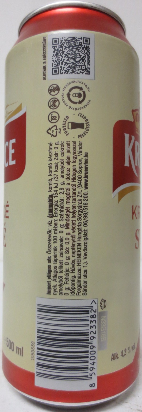 KRUŠOVICE KRÁLOVSKÝ PIVOVAR KRÁLOVSKÉ SVĚTLÉ ORIGINÁL (HU) (50cl) (B/O) č.1
