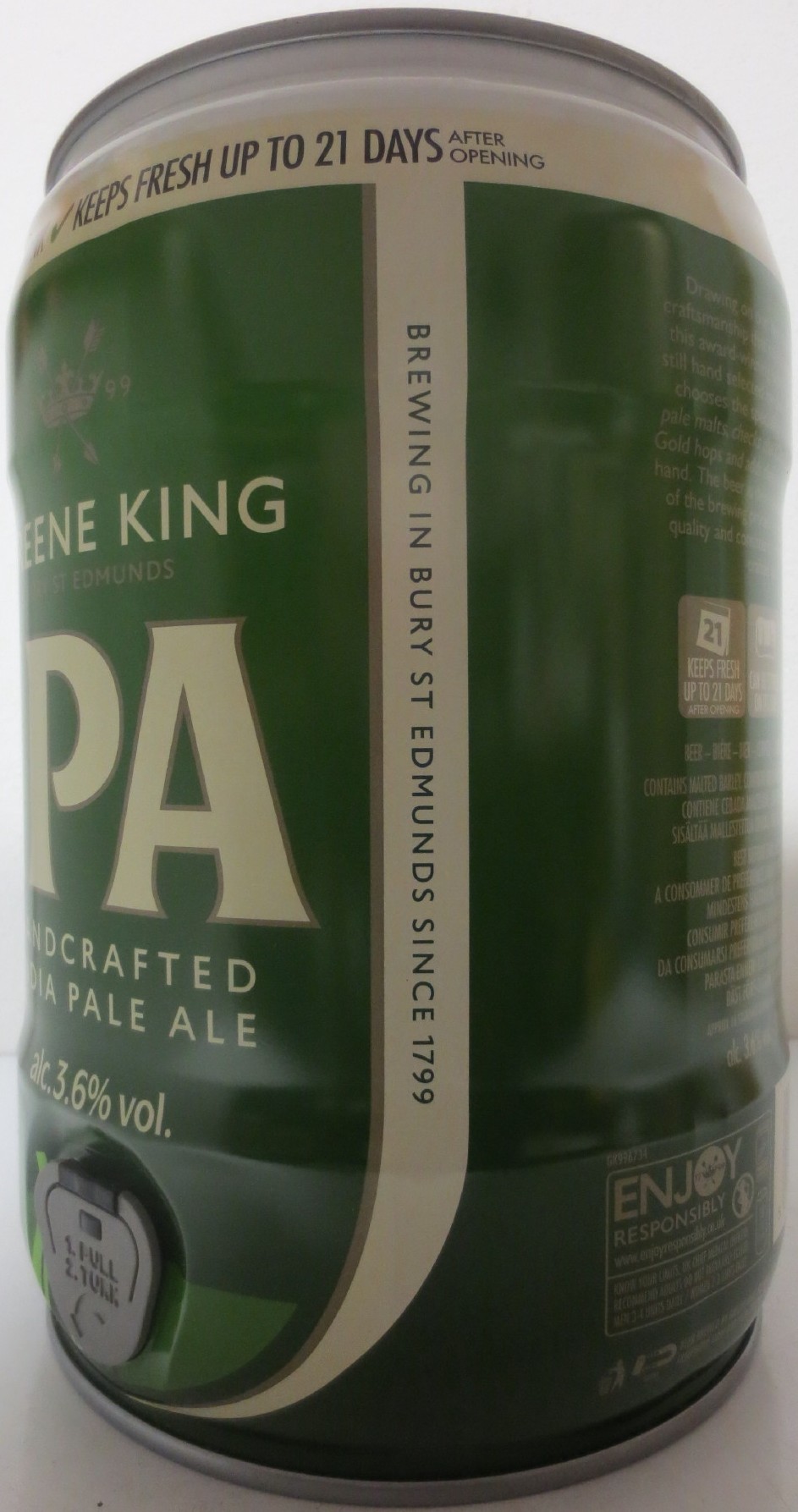 GREENE KING IPA HANDCRAFTED INDIA PALE ALE (5L) Nr.2