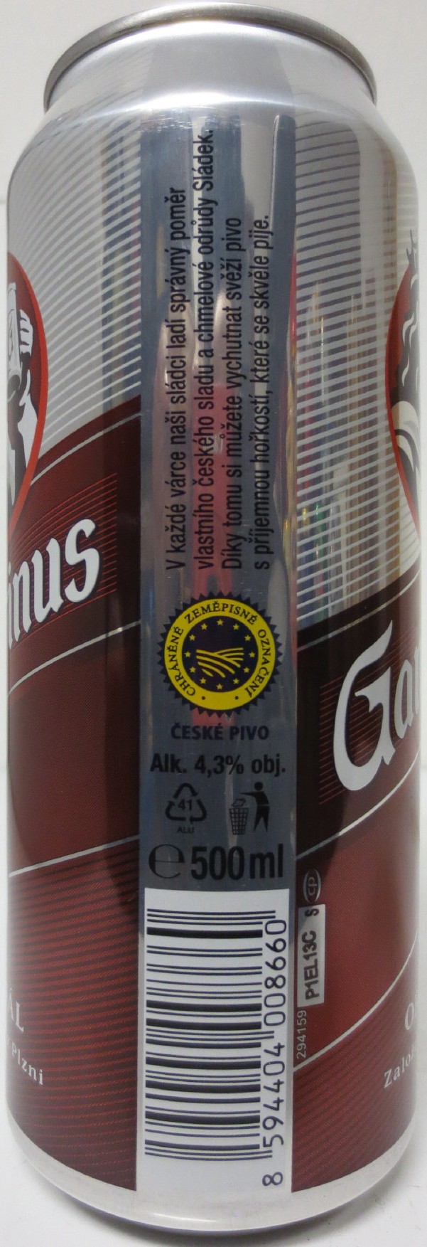 Gambrinus 10 ORIGINAL Založeno 1869 v Plzni (SK) (50cl) (B/O) č.1