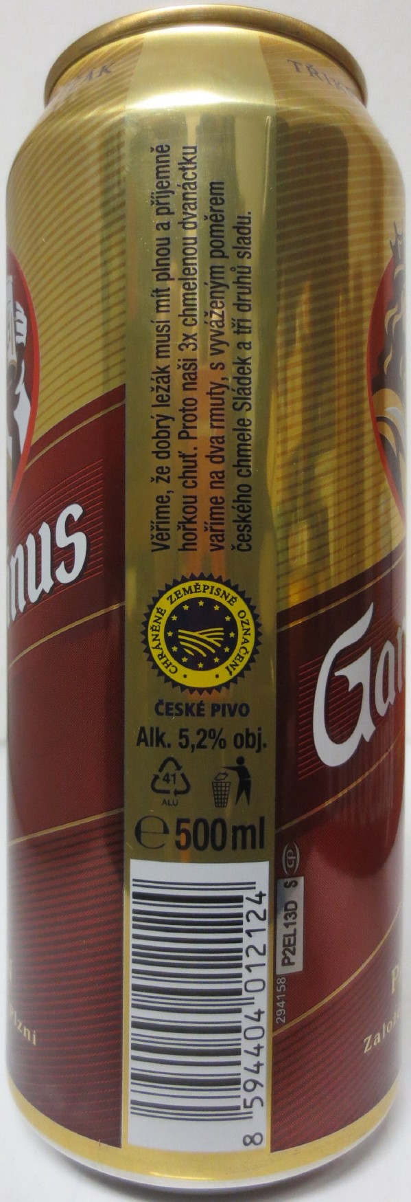 Gambrinus 12 PATRON Založeno 1869 v Plzni (SK) (50cl) (B/O) č.1