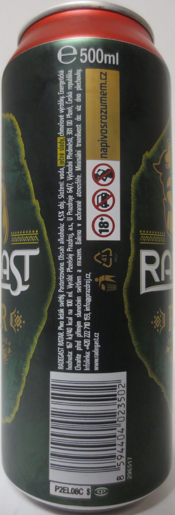 RADEGAST RATAR (CZ) (50cl) (B/O) č.3 