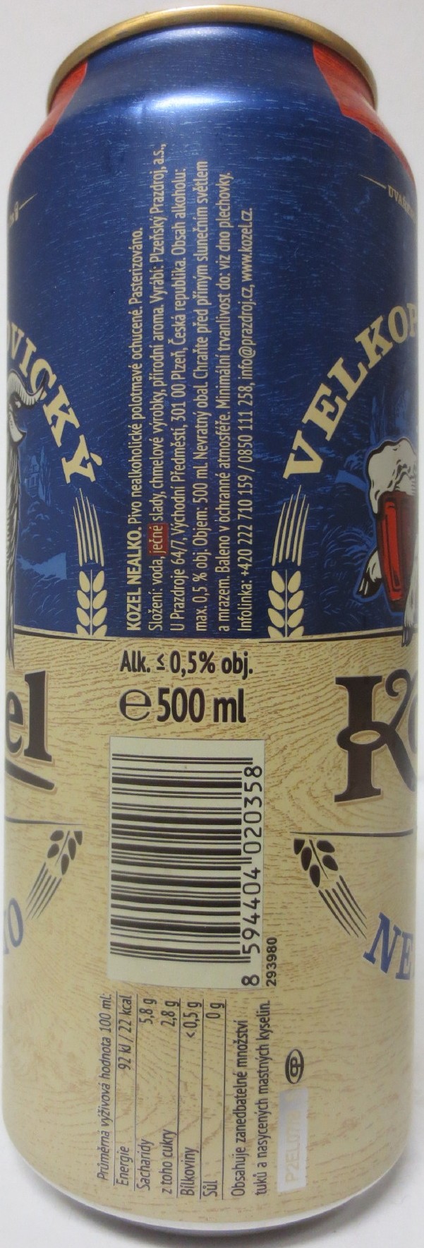 VELKOPOPOVICKÝ Kozel 1874 NEALKO JEDINEČNÁ CHUŤ (50cl) (B/O) č.1