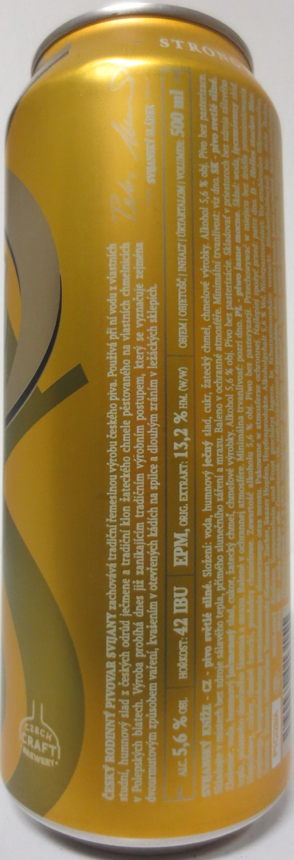 Svijany SVIJANSKÝ KNÍŽE 13 Světlé silné Tradiční pivo bez pasterizace 13 III (CZ) (50cl) (B/O) č.1