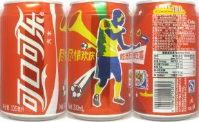 Coca Cola World Cup - South Africa 2010 set from CHINA (7 cans) (33cl) (AF/O)