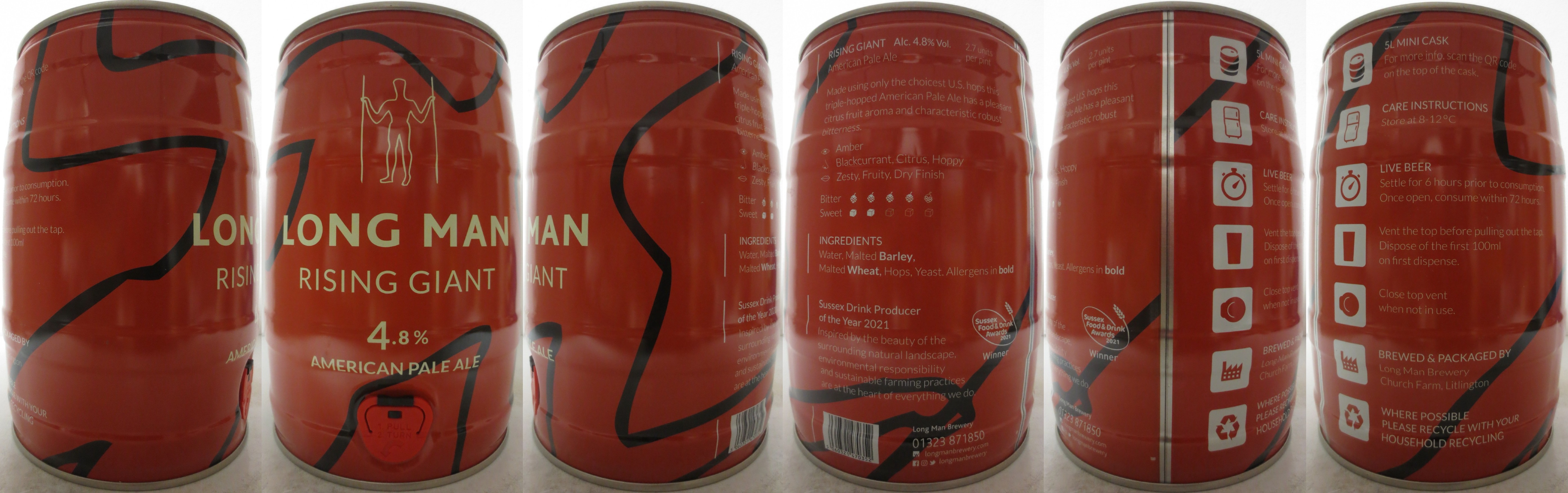 LONG MAN RISING GIANT 4.8% AMERICAN PALE ALE (5L) Nr.1