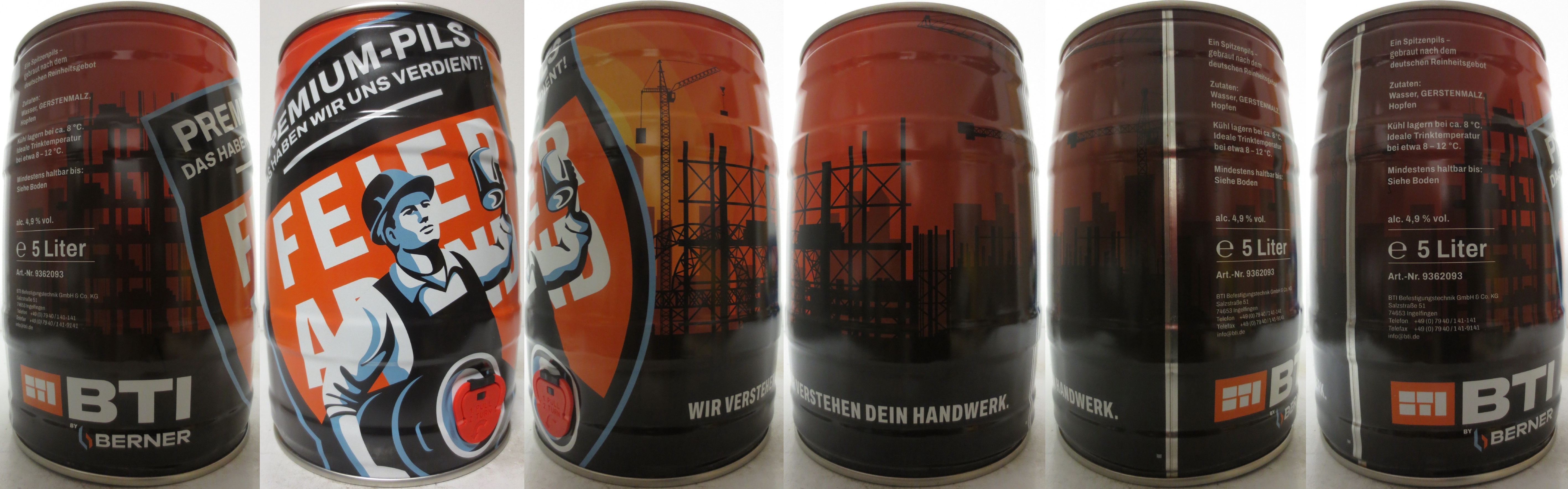 BTI BERNER PREMIUM-PILS DAS HABEN WIR UNS VERDIENT! FEIER ABEND (5L) Nr.1