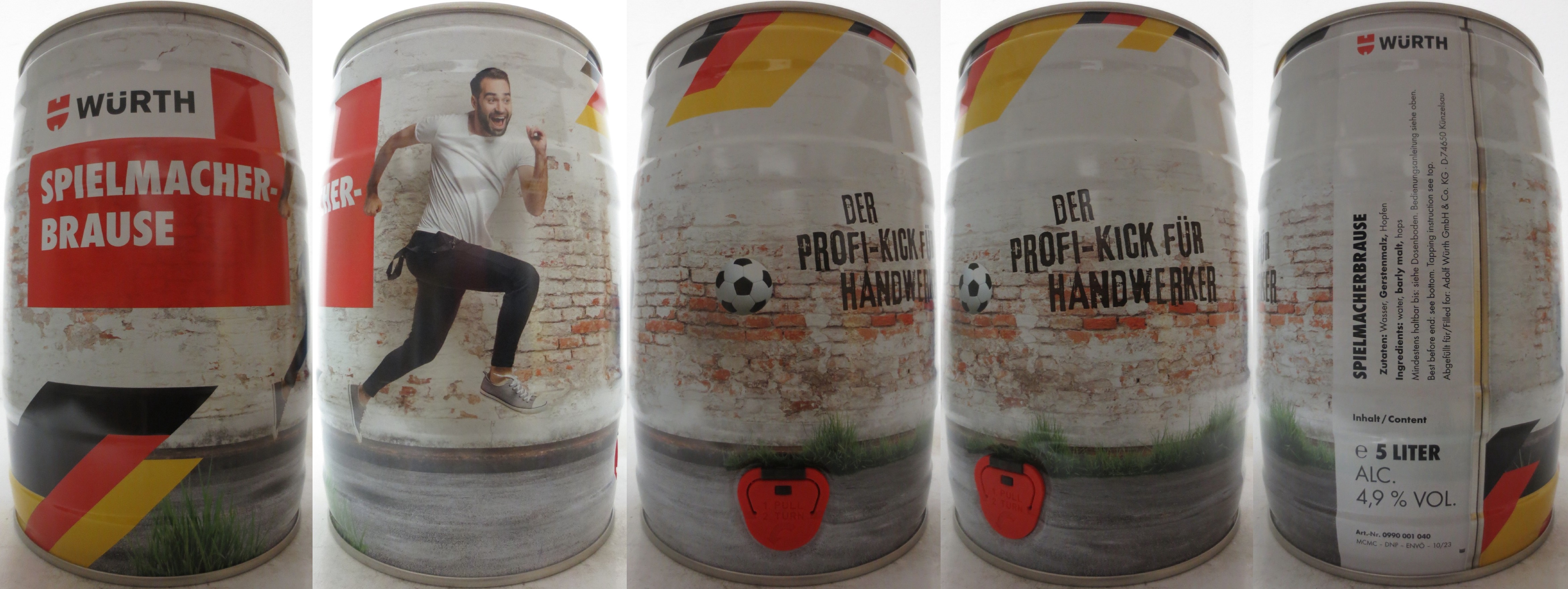 WÜRTH SPIELMACHER. BRAUSE DER PROFI-KICK FÜR HANDWERKER (5L) Nr.1 