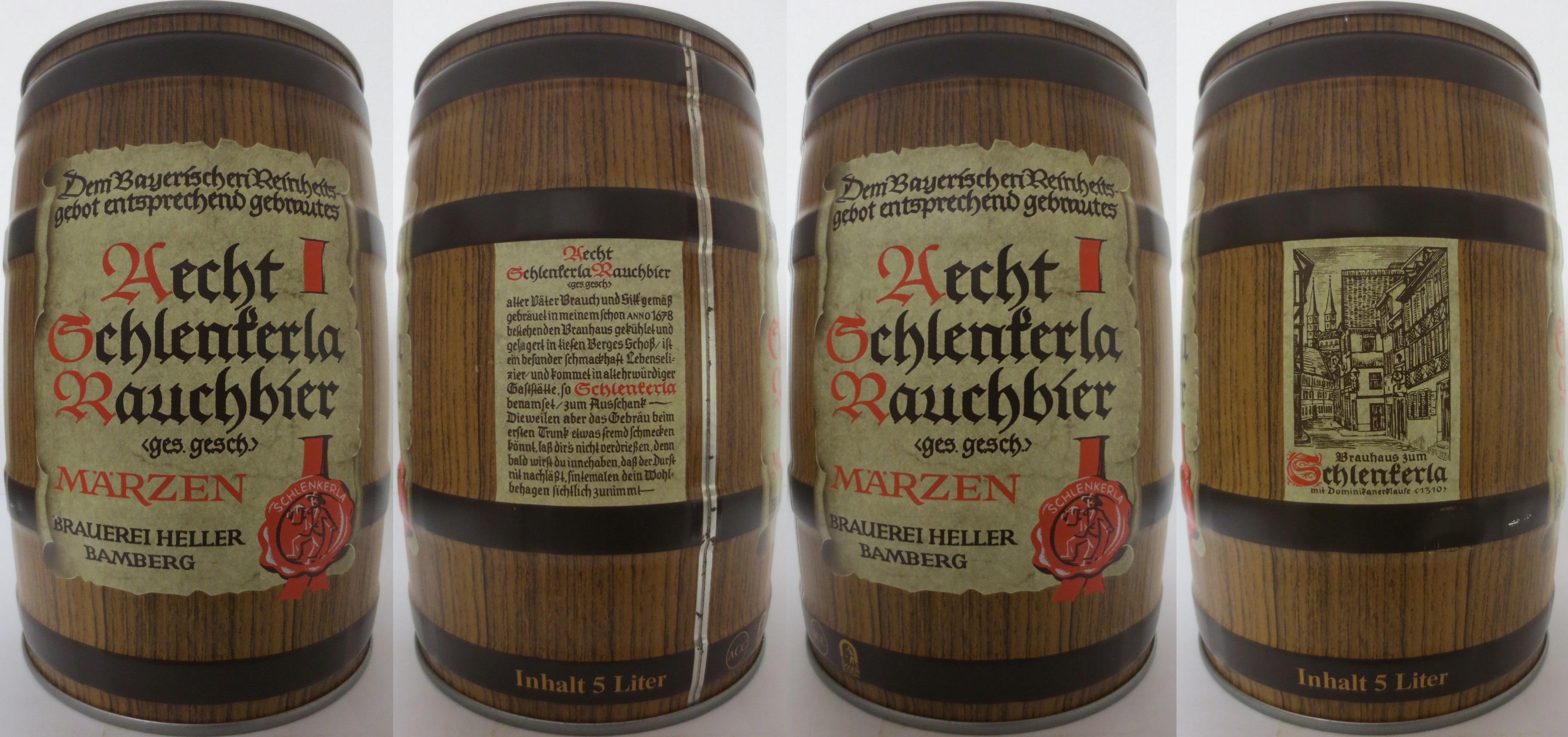 Aecht Schlenferla Rauchbier ges.gesch MÄRZEN BRAUEREI HELLER BAMBERG (5L) Nr.1