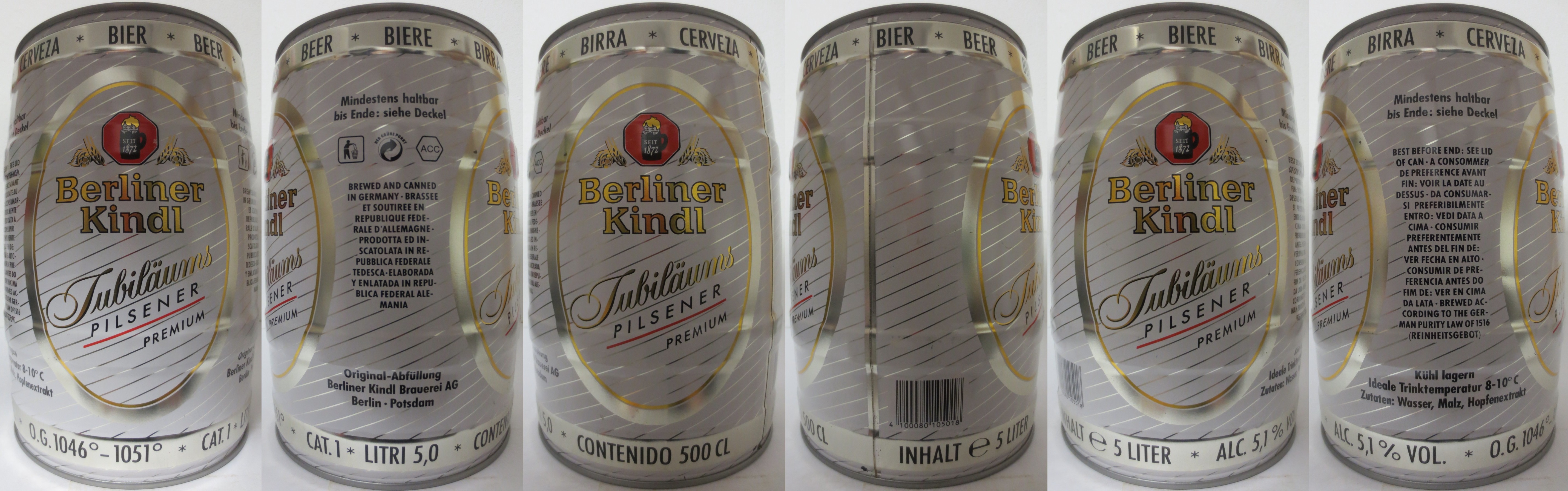 Berliner Kindl Jubiläums PILSENER PREMIUM (5L) Nr.1