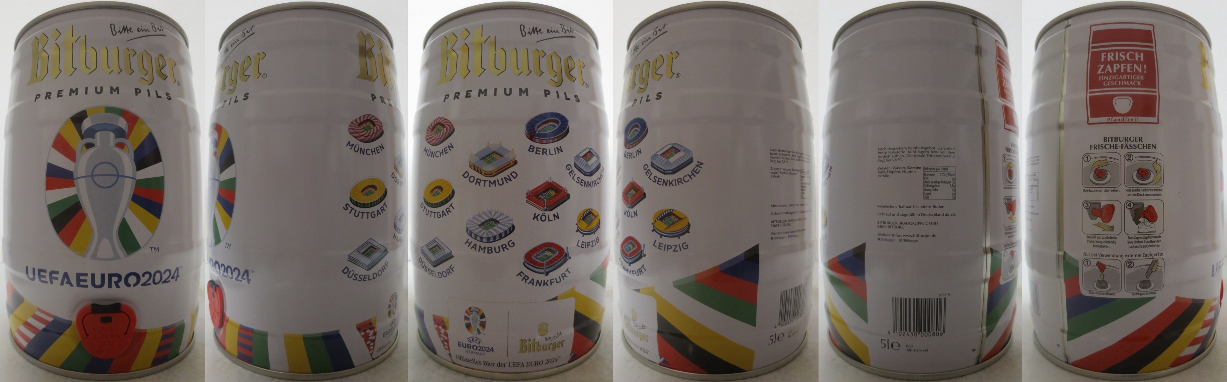 Bitburger PREMIUM PILS UEFA EURO 2024 (5L) Nr.1