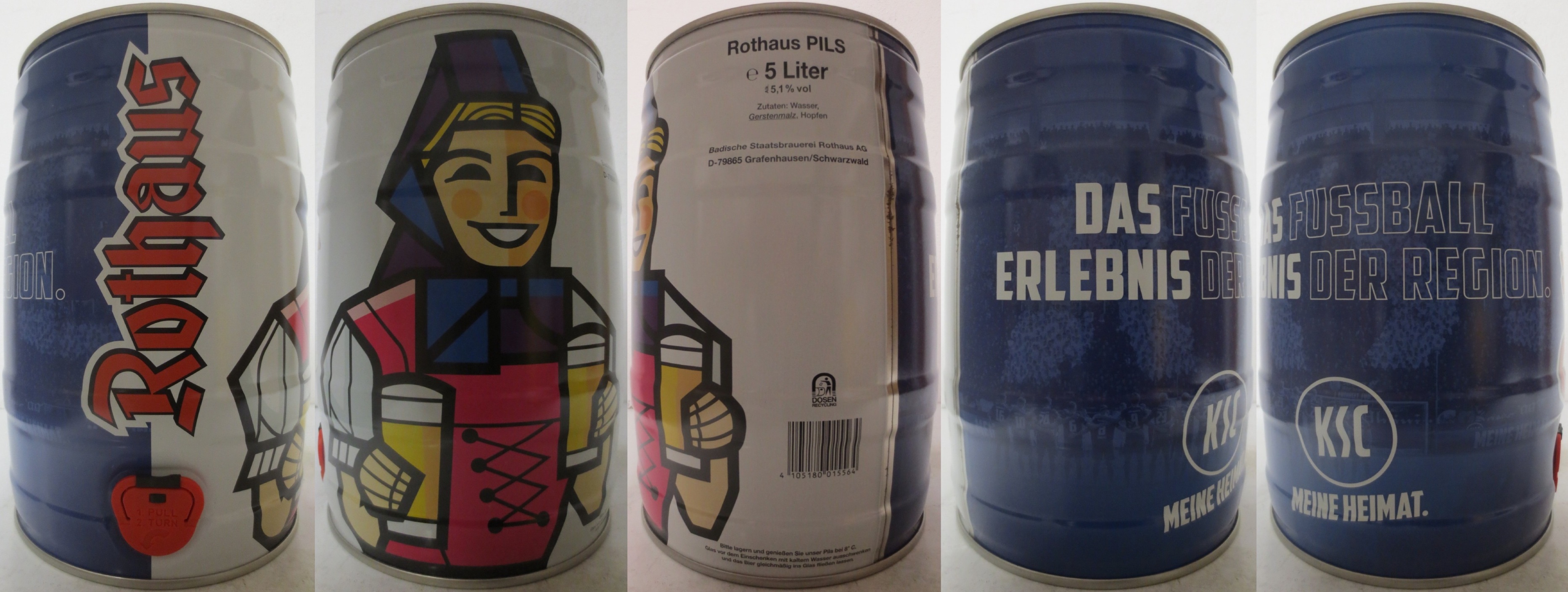 Rothaus DAS FUSSBALL ERLEBNIS DER REGION. KSC MEINE HEIMAT. (5L) Nr.1