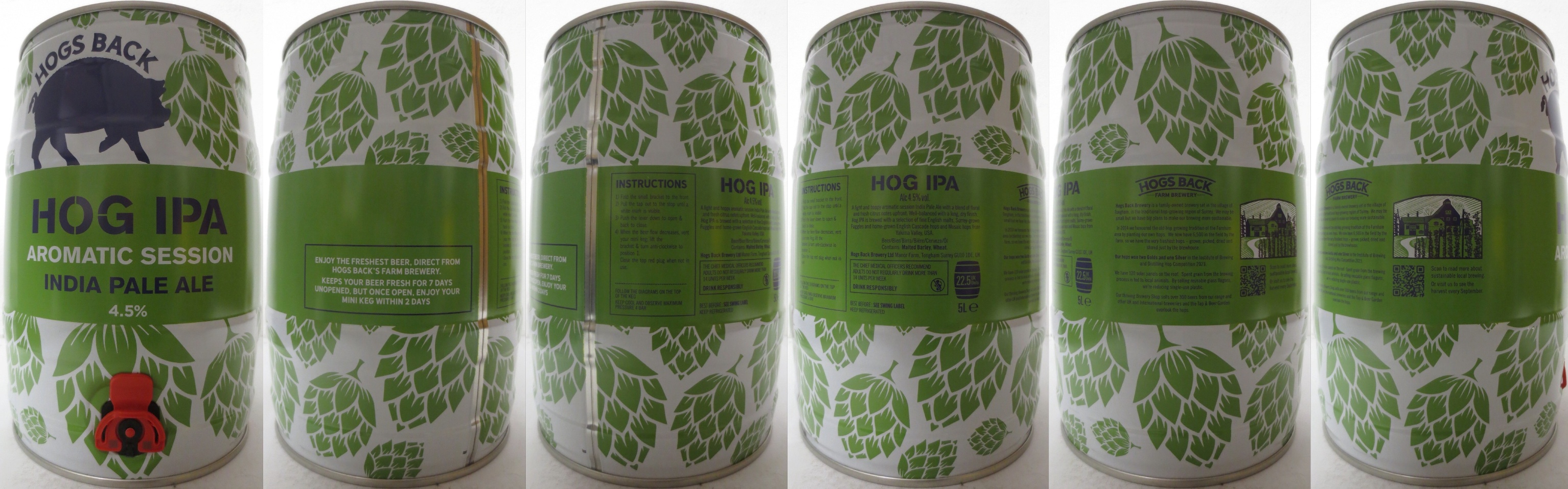 HOGS BACK HOG IPA AROMATIC SESSION INDIA PALE 4.5% (5L) Nr.1