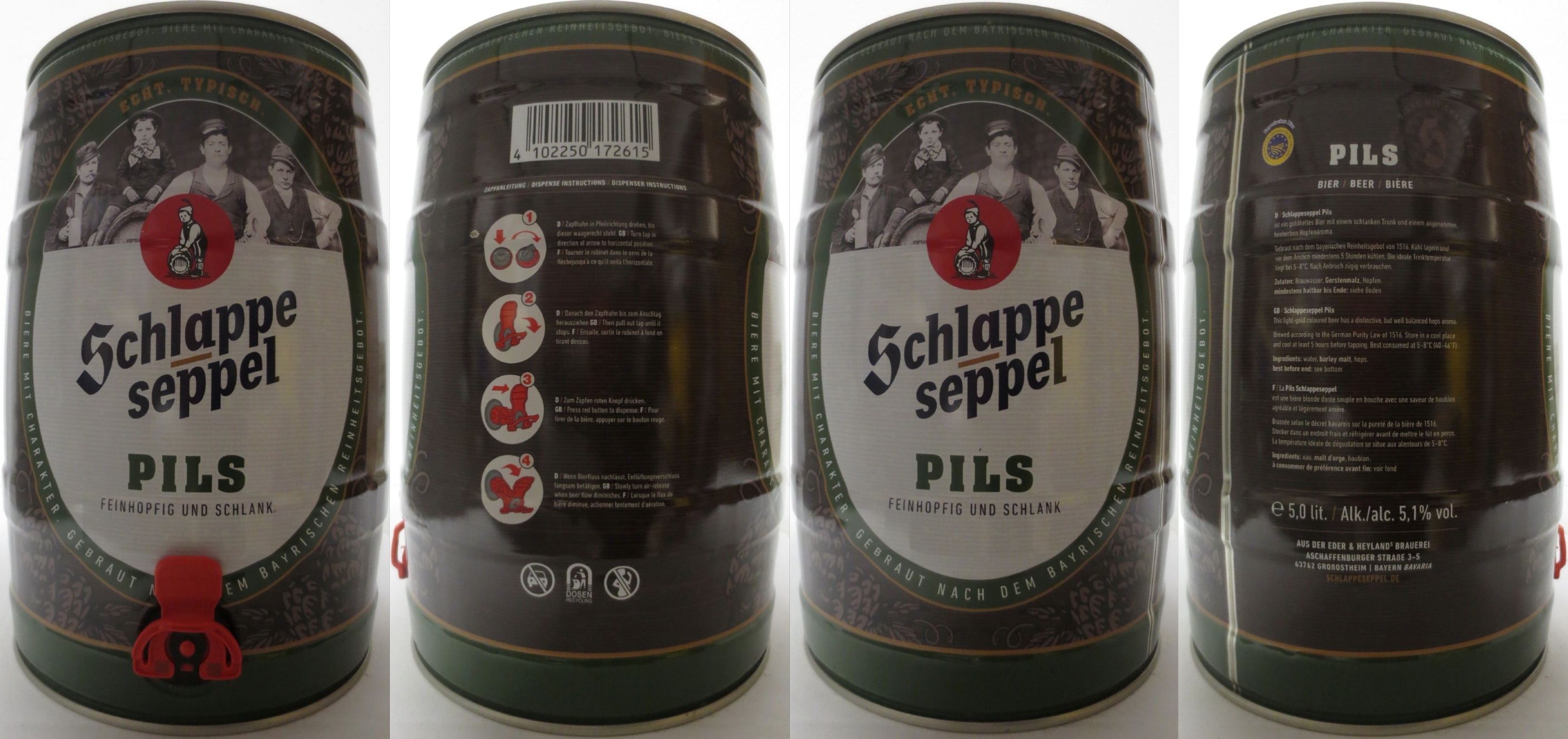 Schlappe seppel PILS FEINHOPFIG UND SCHLANK. (5L) Nr.1