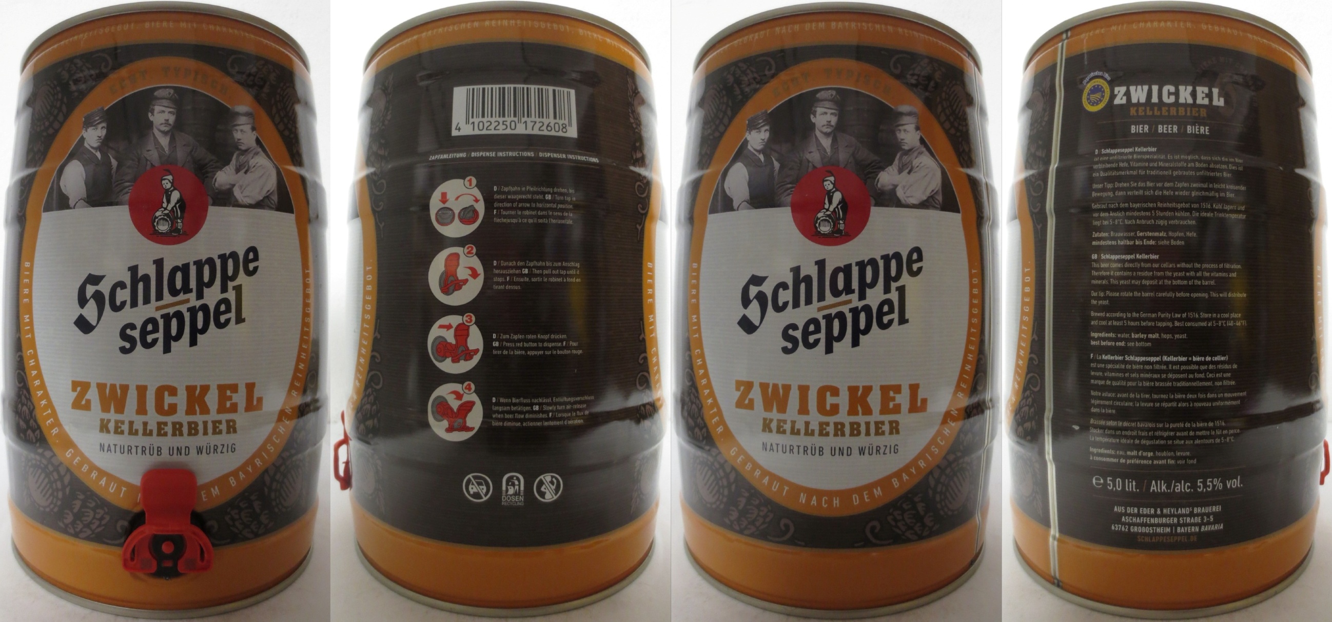 Schlappe seppel ZWICKEL KELLERBIER NATURTRÜB UND WURZIG (5L) Nr.1