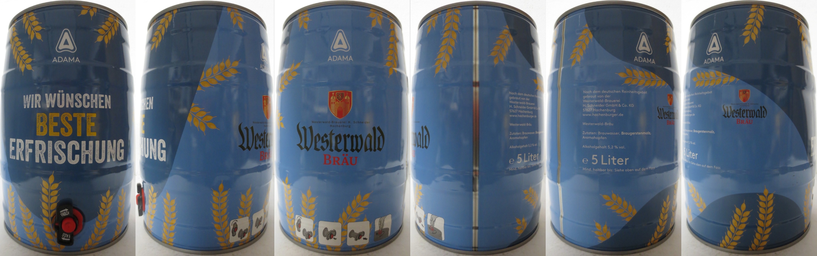Westerwald BRÄU ADAMA WÜR WÜNSCHEN BESTE ERFRISCHUNG (5L) Nr.1 
