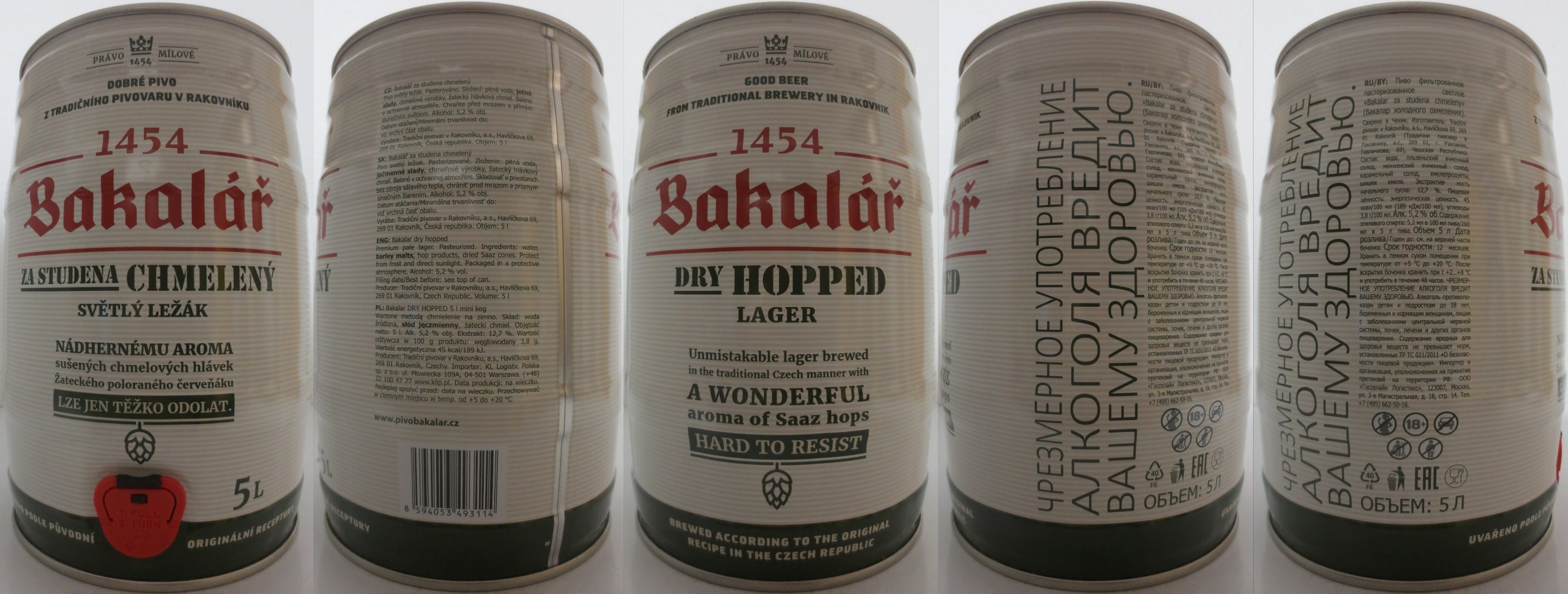 Bakalář ZA STUDENA CHMLENÝ SVĚTLÝ LEŽÁK (5L) č.2 