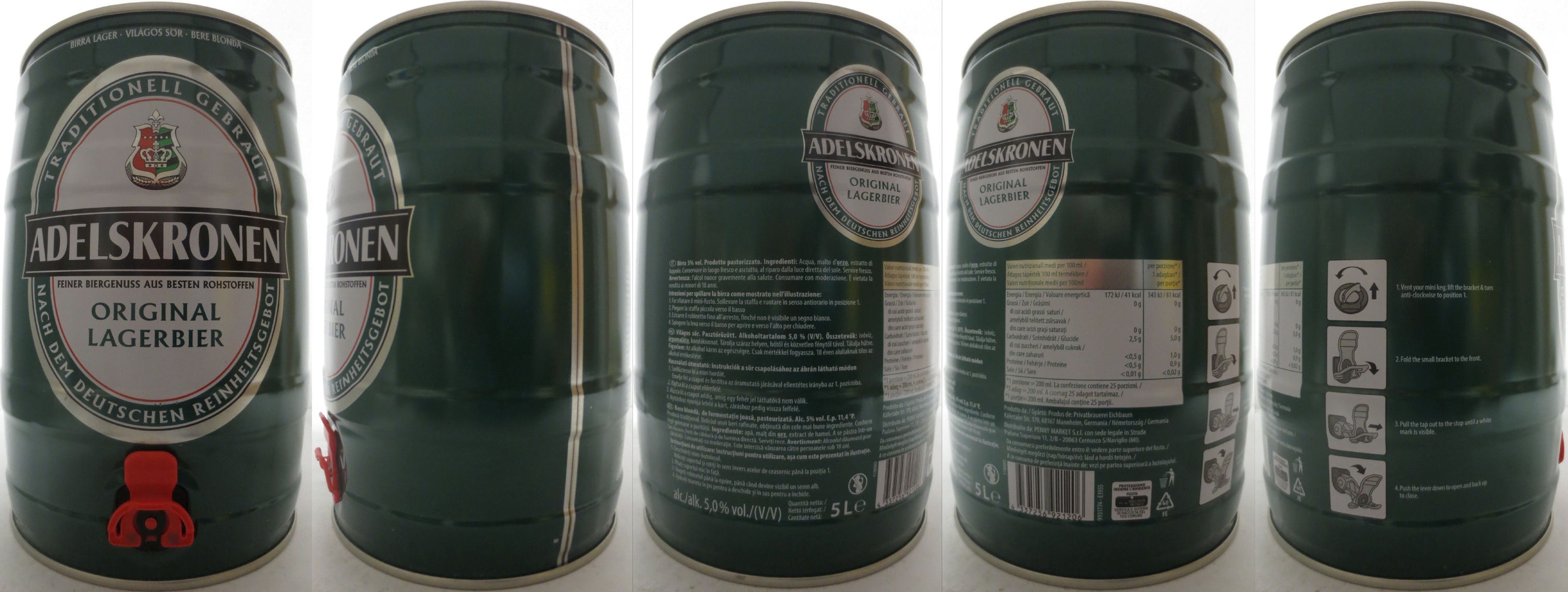 ADELSKRONEN ORIGINAL LAGER BIER (5L) Nr.1 