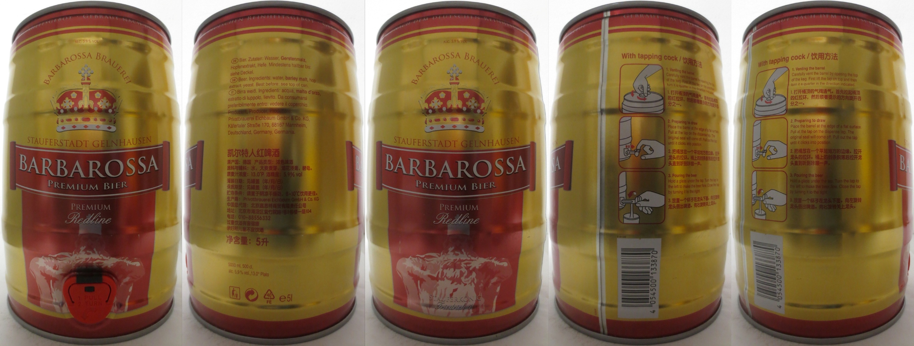 BARBAROSSA PREMIUM BIER PREMIUM Redline (5L) Nr.1