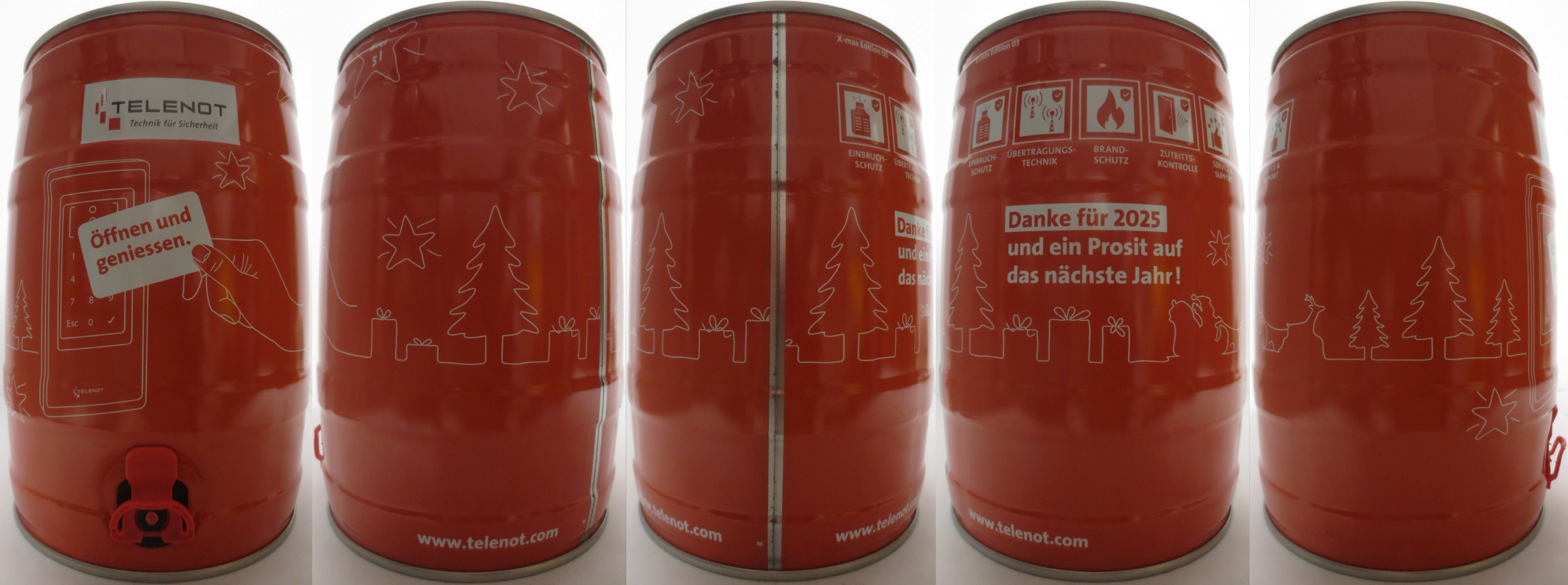 TELENOT Technik für sichersheit Öffnen und geniessen Danke für 2025 und ein Prosit auf das nächste Jahr! (5L) Nr.1