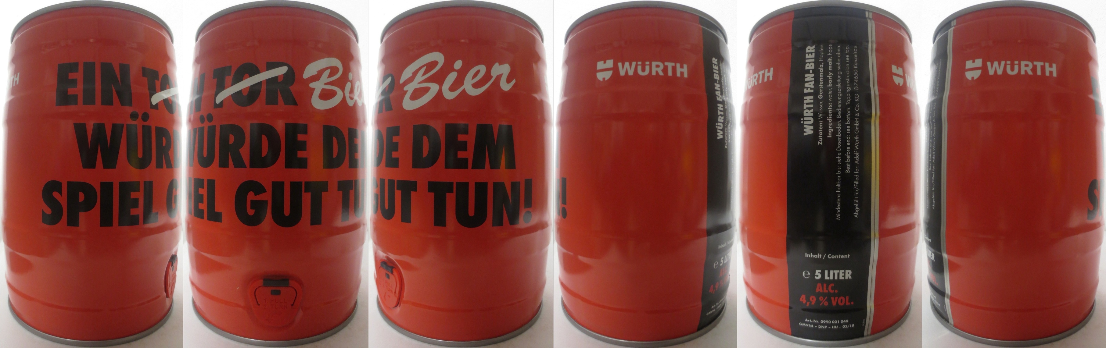 WÜRTH FAN-BIER EIN TOR Bier WÜRDE DEM SPIEL GUT TUN! (5L) Nr.1