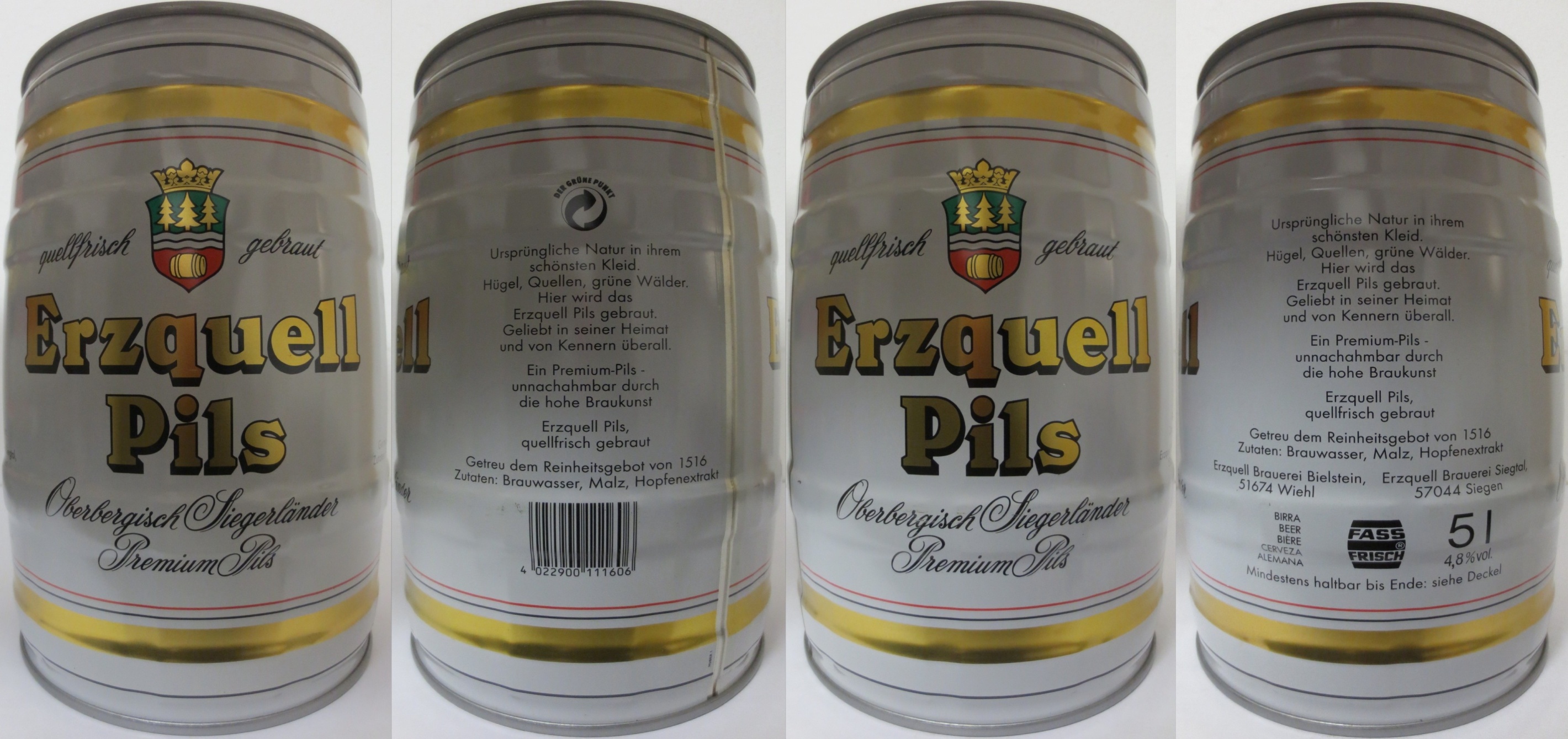 Erzquell Pils Oberbergisch Siegerländer Premium Pils (5L) Nr.2 