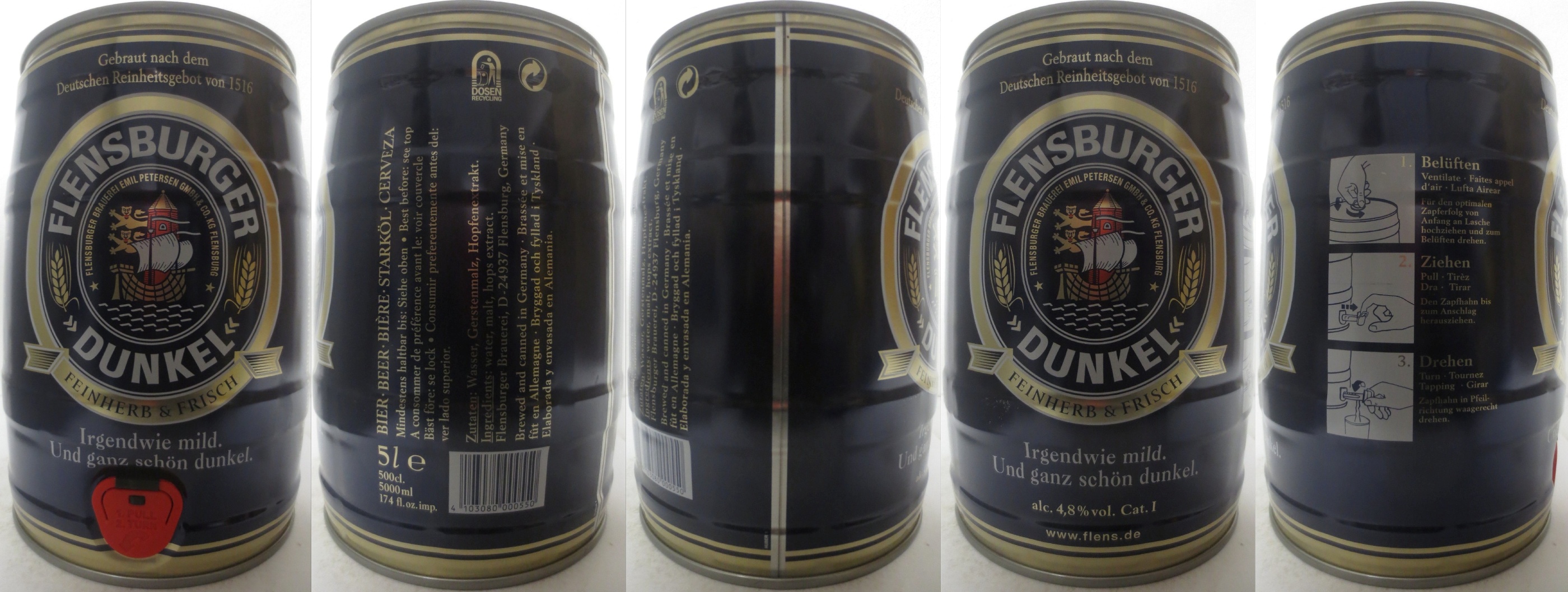 FLENSBURGER DUNKEL FINHERB & FRISCH Irgendwie mild Und ganz schön dunkel. (5L) Nr.1
