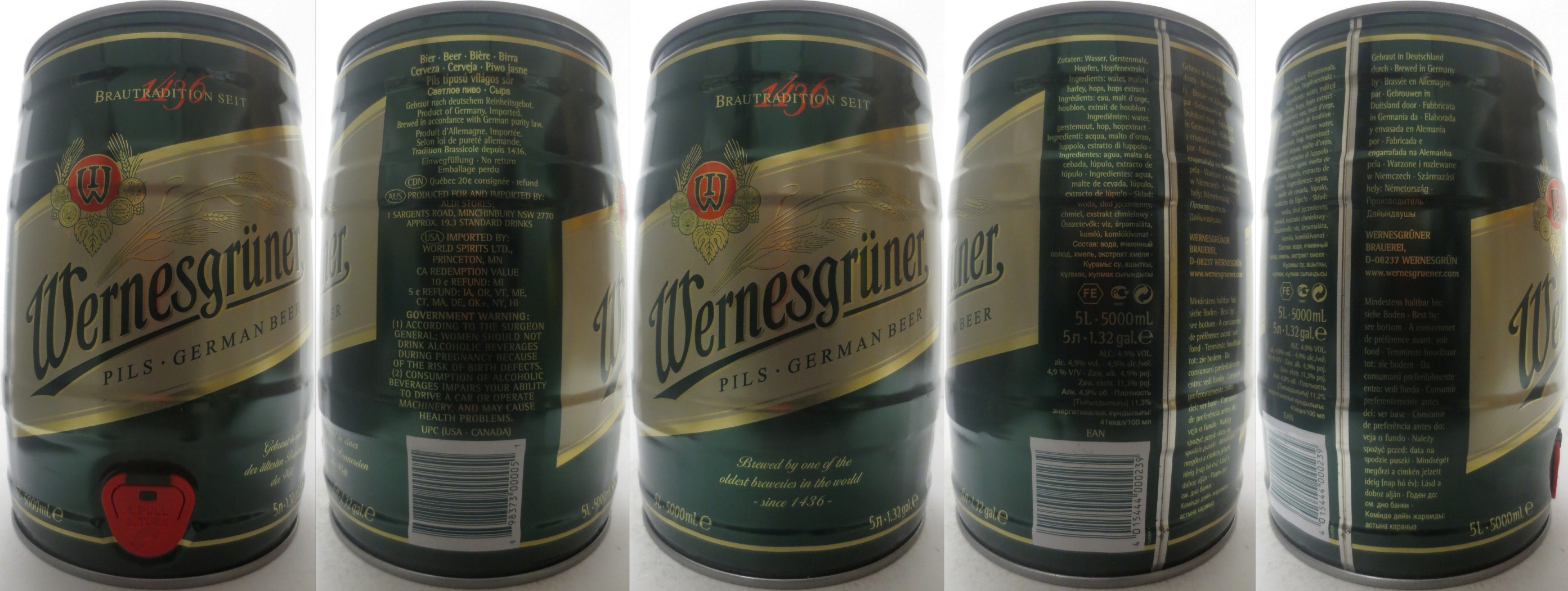Wernesgrüner PILS GERMAN BEER (5L) Nr.1 