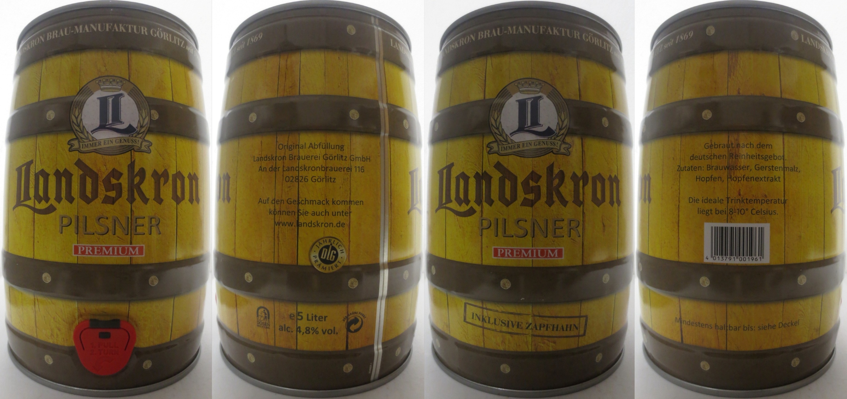 Landskron PILSNER PREMIUM INKLUSIVE ZAPFAHN (5L) Nr.1