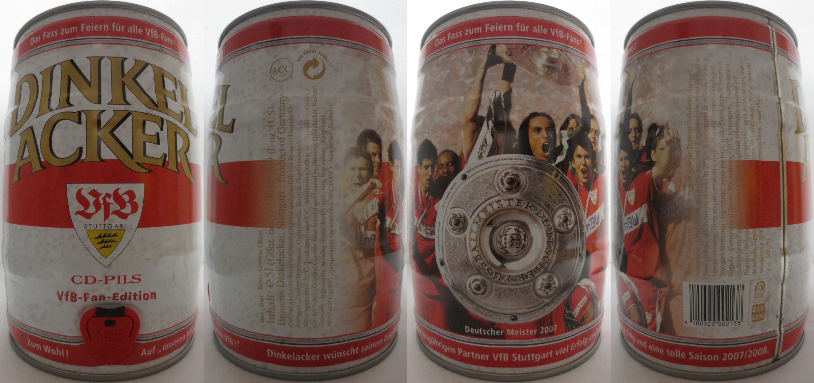 DINKEL ACKER VfB STUTTGART CD-PILS VfB-Fan-Edition (5L) Nr.1
