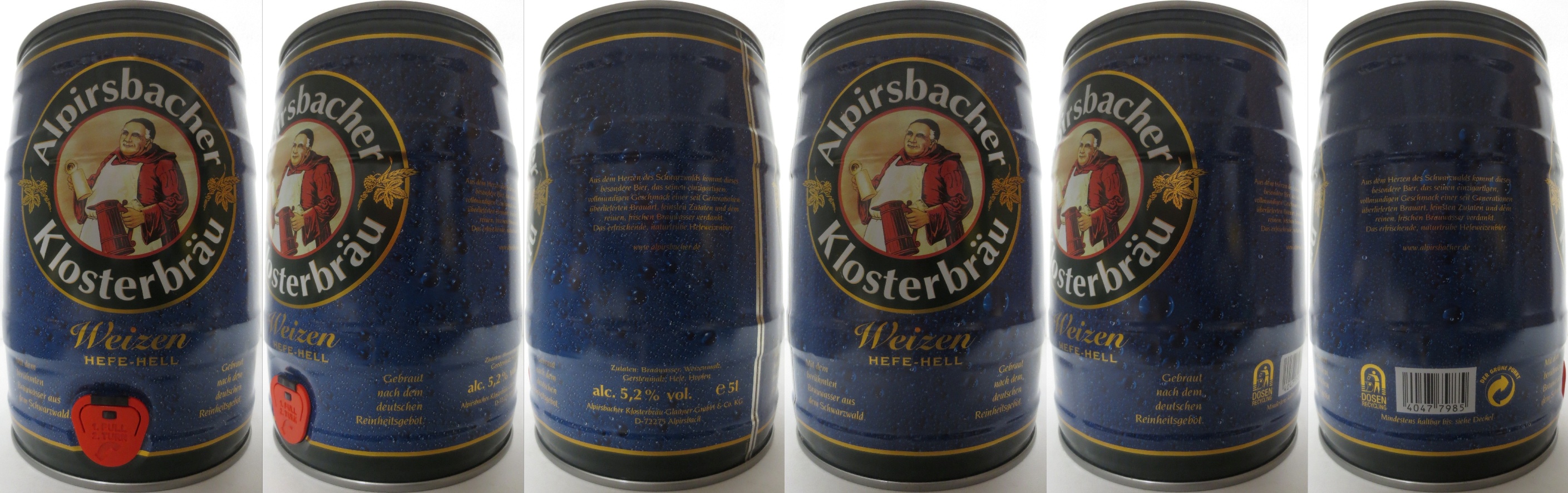 Alpirsbacher Klosterbräu Weizen HEFE-HELL (5L) Nr.2
