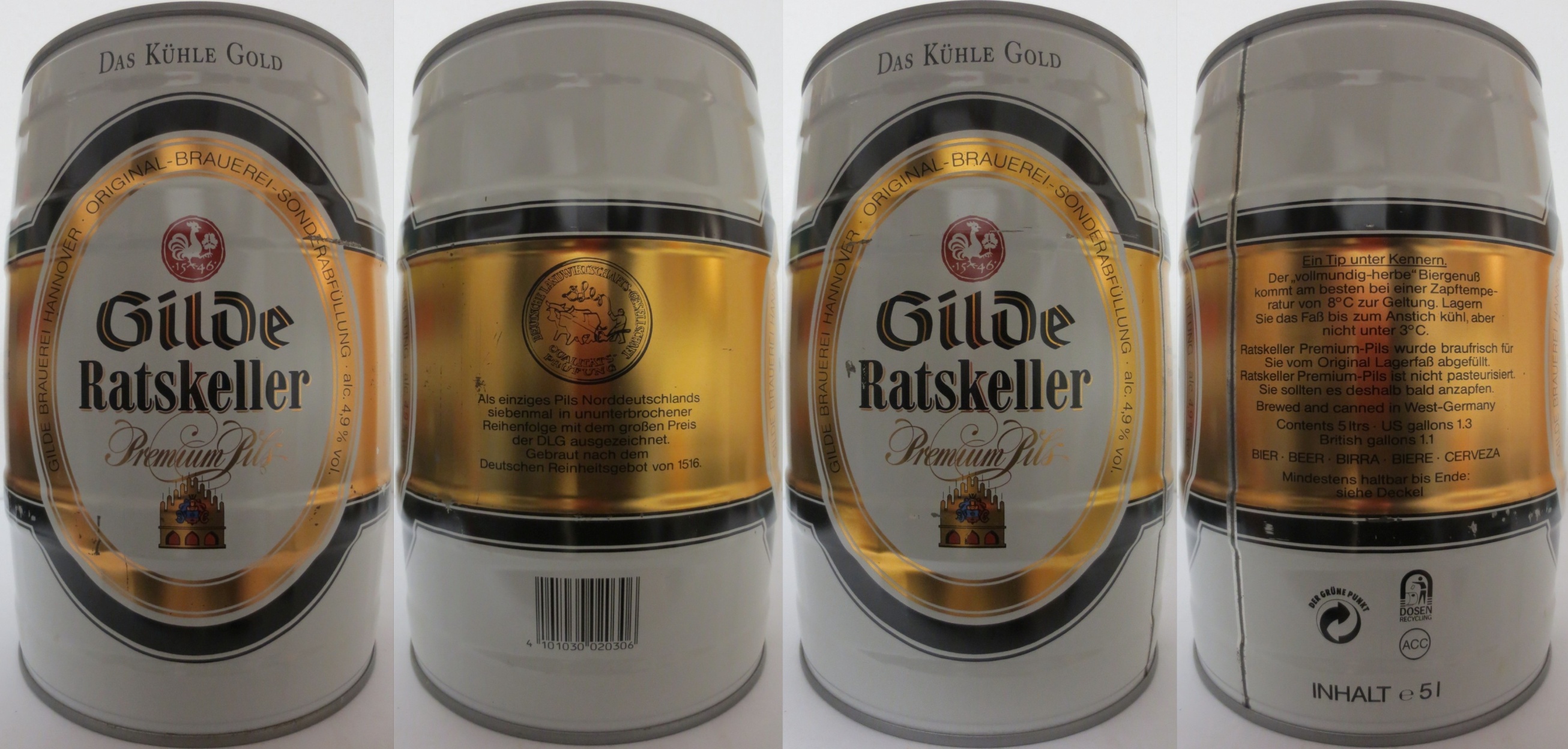 Gilde Ratskeller Edel Pils DAS KÜHLE GOLD (5L) Nr.2