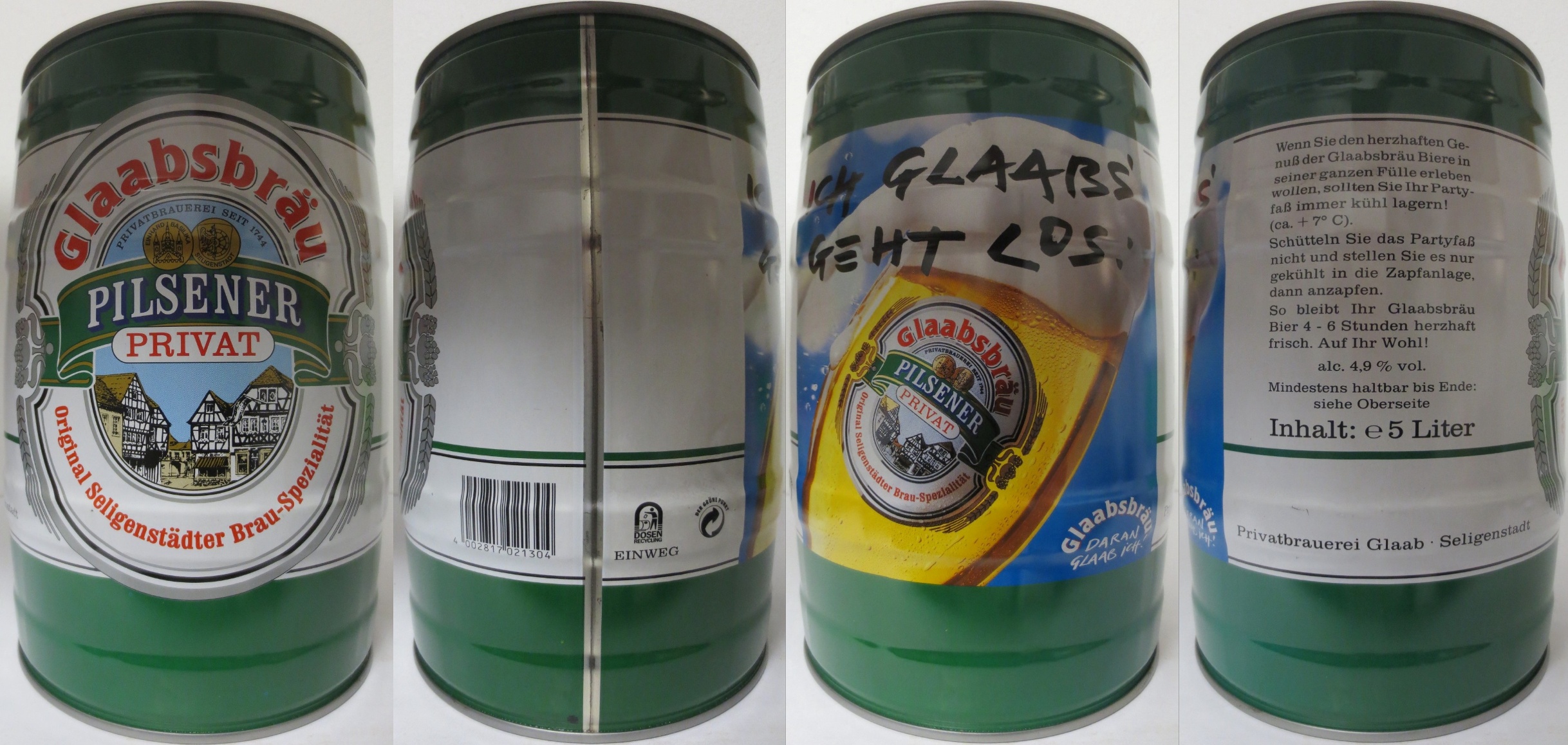 Glaabsbräu PILSENER PRIVAT (5L) Nr.2 