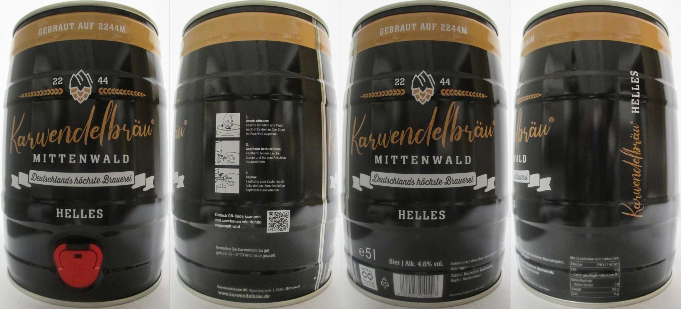 Karwendelbräu MITTENWALD HELLES Deutschlands höchste Brauerei (5L) Nr.1
