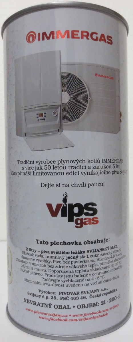 Svijany SVIJANSKÝ MÁZ IMMERGAS BEER S IMMERGASEM NA PLECH (200cl) č.1