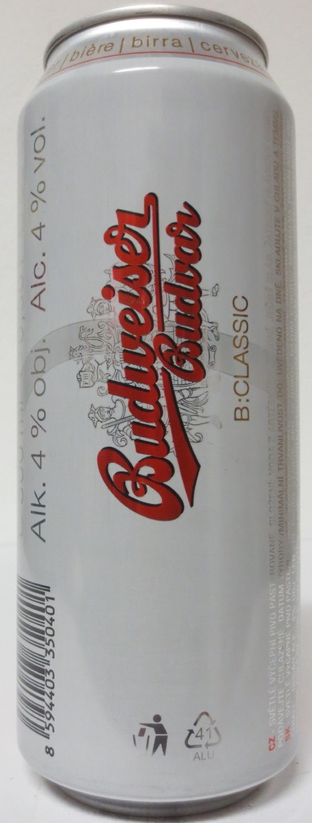 Budweiser Budvar B:CLASSIC světlé výčepní pivo č.2 (50cl) (B/O)