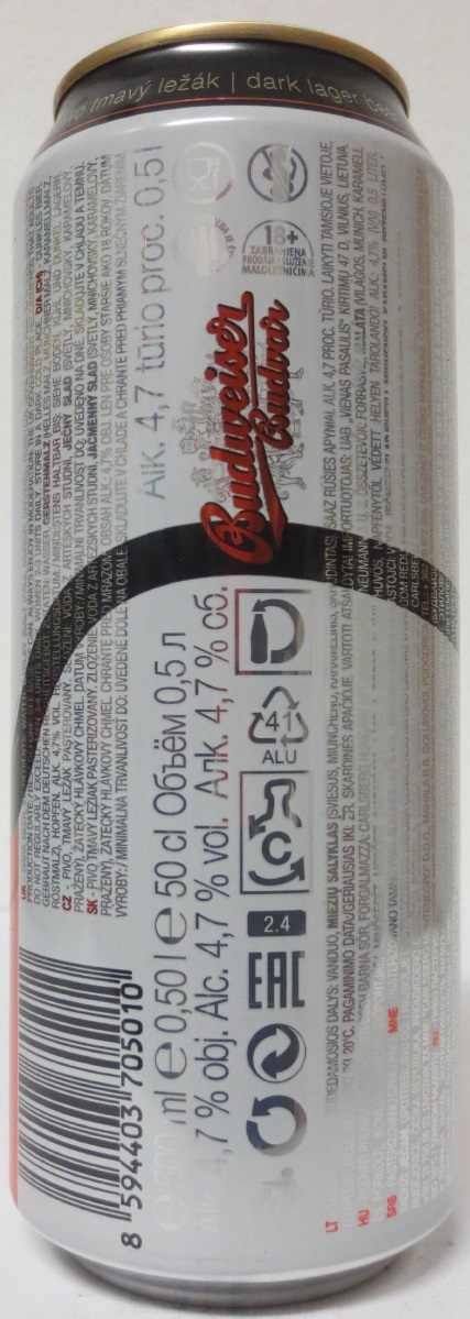 Budweiser Budvar B:DARK Czech Dark Lager (50cl) (B/O) č.3