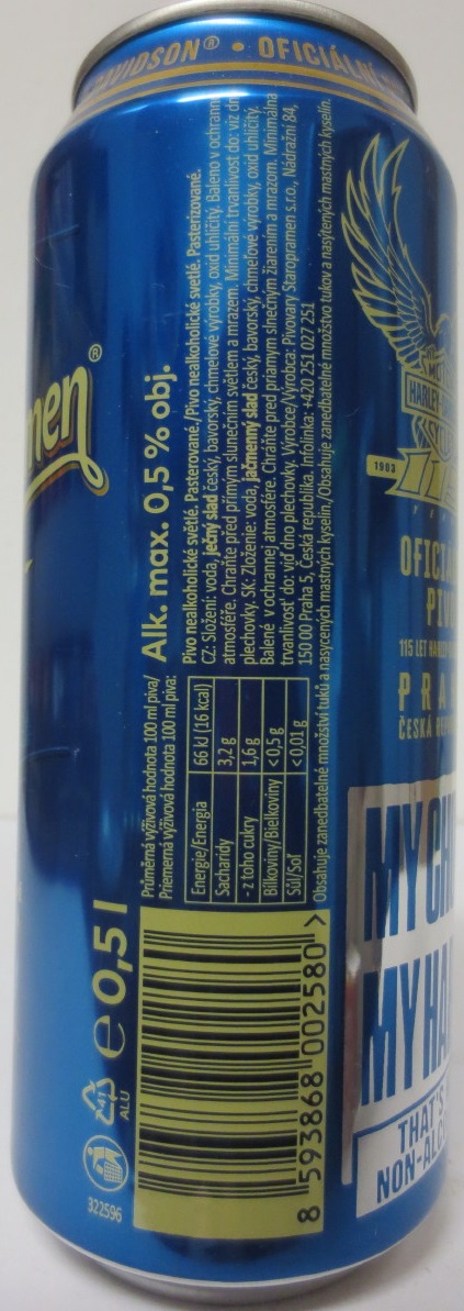 Staropramen NEALKO 6 cans HARLEY (50cl) (B/O) č.4