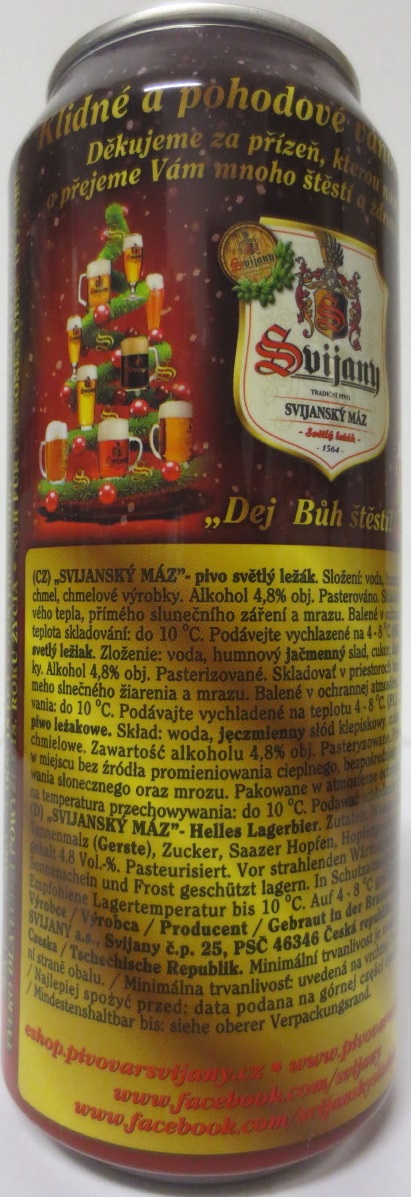 ŠŤASTNÉ A VESELÉ Svijany VÁNOČNÍ SVIJANSKÝ MÁZ (50cl) (B/O)