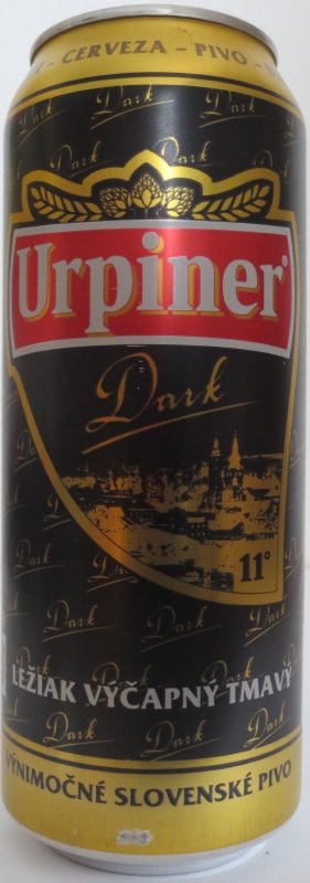 Urpiner 11° Dark DRAUGT DARK LAGER EXCEPTIONAL SLOVAK BEER (50cl) (B/O) č.1