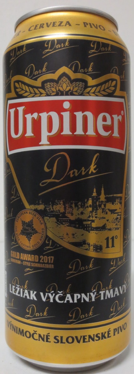 Urpiner 11° Dark DRAUGT DARK LAGER EXCEPTIONAL SLOVAK BEER (50cl) (B/O) č.2