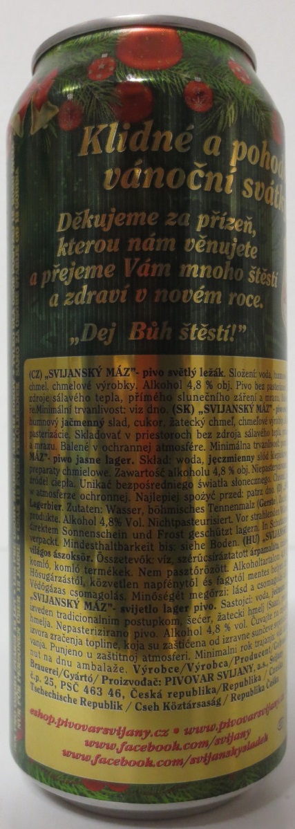 Svijany VÁNOČNÍ MÁZ (50cl) (B/O)