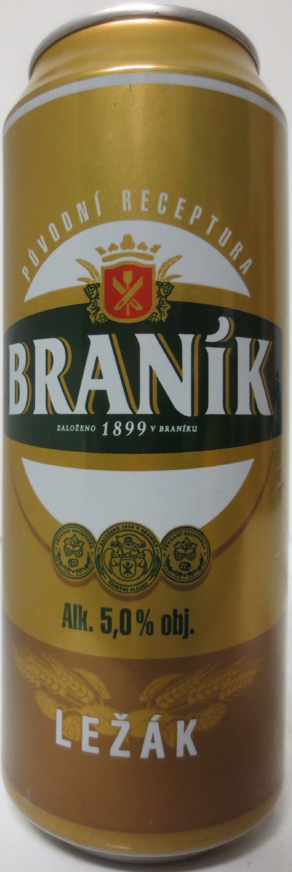 BRANÍK Alk. 5,0% obj. LEŽÁK (CZ) (50cl) (B/O) č.1