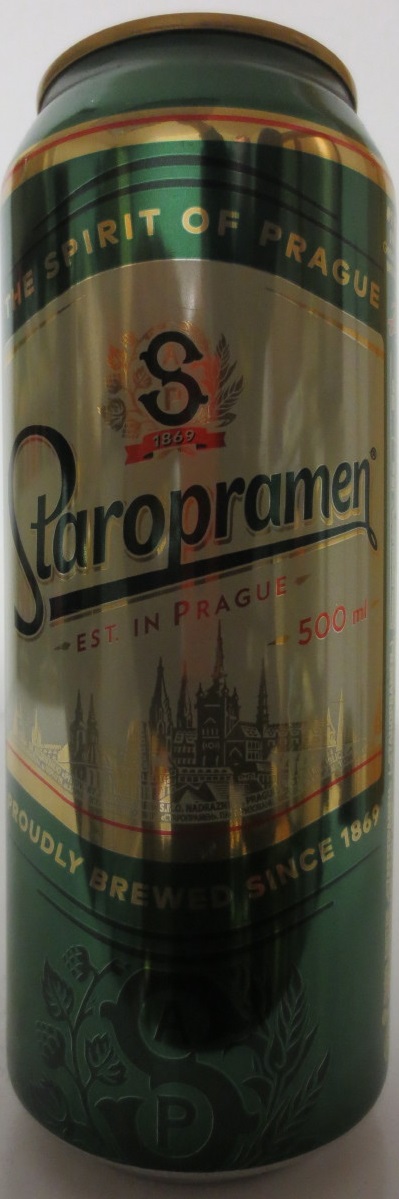 Staropramen EST. IN PRAGUE THE SPIRIT OF PRAGUE PROUDLY BREWED SINCE 1869 (UA) (50cl) (B/O) č.1