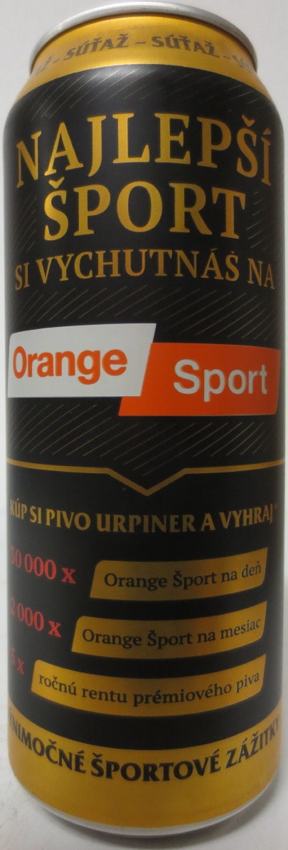 Urpiner Premium LEŽIAK SVETLÝ NAJLEPŠÍ ŠPORT (50cl) (B/O)