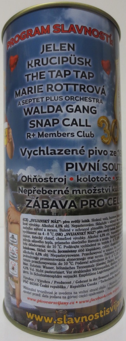 Svijany SVIJANSKÝ MÁZ 30. SLAVNOSTI SVIJANSKÉHO PIVA 13.7.2019 (200cl) č.1