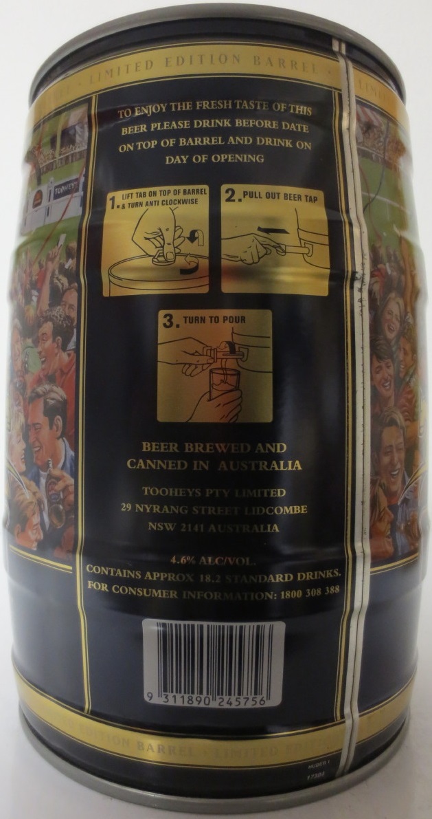 TOOHEYS NEW MELBOURNE CUP 2001 (5L) Nr.1 