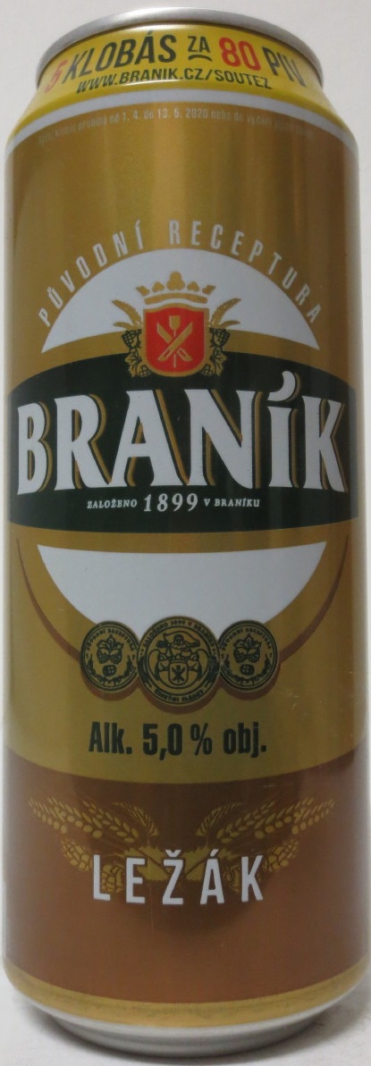 BRANÍK Alk. 5,0% obj. LEŽÁK KLOBÁSY JSOU ZPĚT 2020 (CZ) (50cl) (B/O) č.1