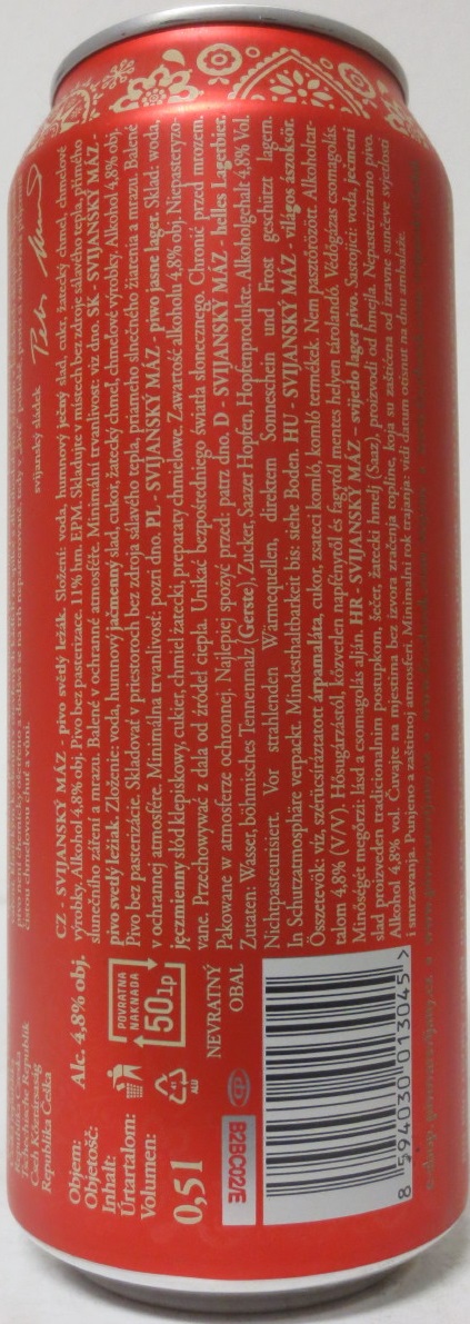Svijany SVIJANSKÝ MÁZ Veselé Velikonoce (50cl) (B/O) červené