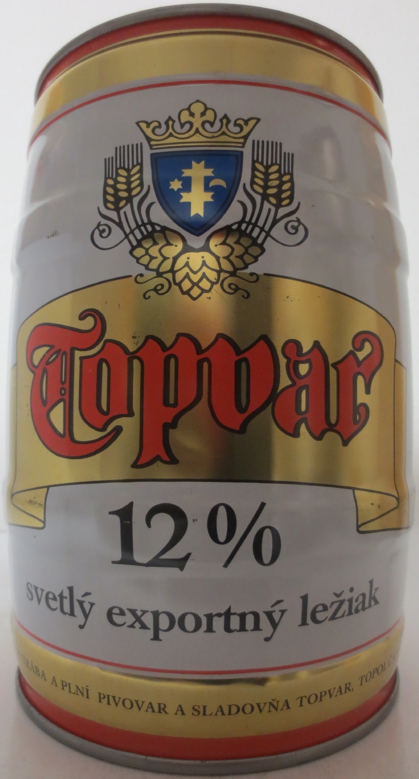 Topvar 12% svetlý exportný ležiak (ČSSR)
