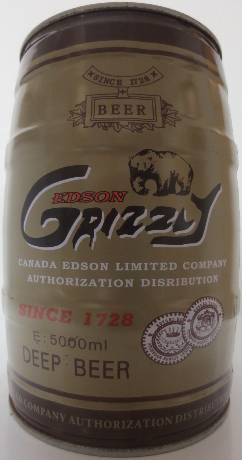 EDSON GRIZZLY SINCE 1728 DEER BEER (5L) Nr.1